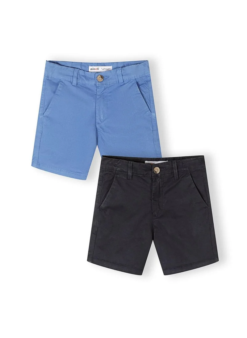 مينوتي Boys navy stretch chino shorts breathable cotton blend